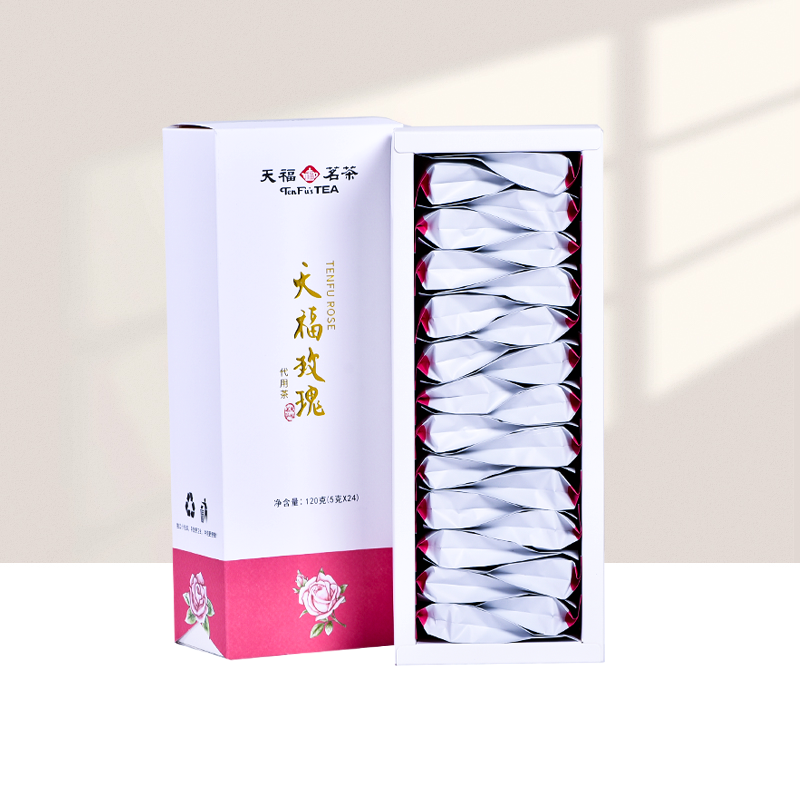 天福茗茶玫瑰花茶 广西贵港玫瑰花草茶 盒装120g
