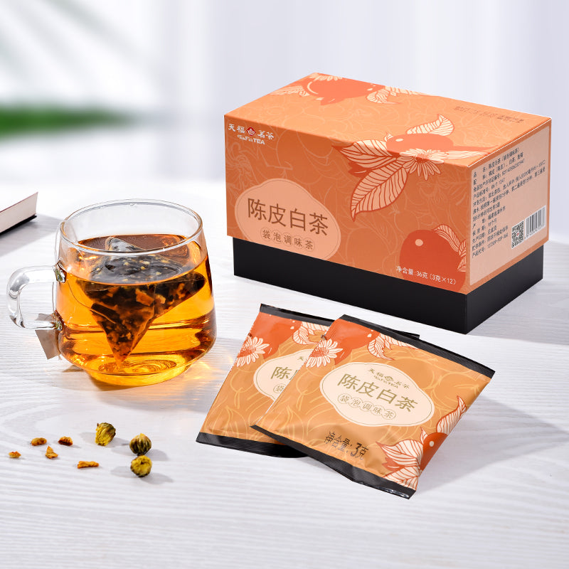 Dried Tangerine Peel White Tea  Tea bags  36G