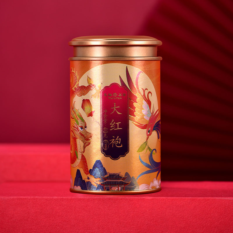 Premium Wuyi Big Red Robe Oolong，Oriental Floral Tin