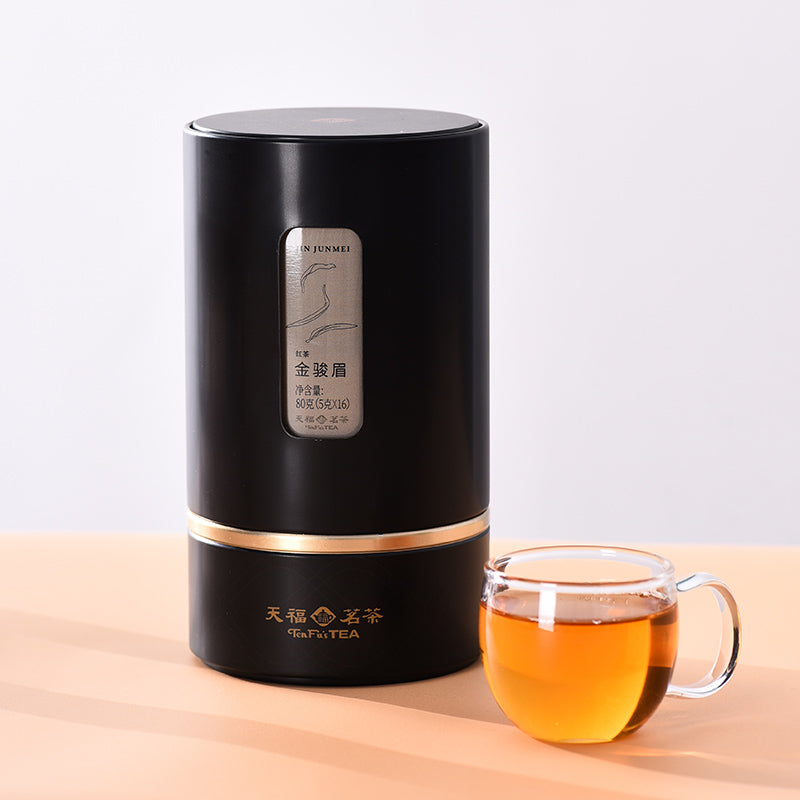 Tenfu Fulong Golden Junmei Black Tea  Gongfu Tea Gift Box 80g (16 brews)