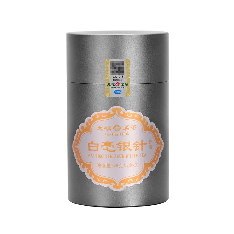 天福茗茶 白毫银针福鼎原产白茶特级散装茶叶罐装50克