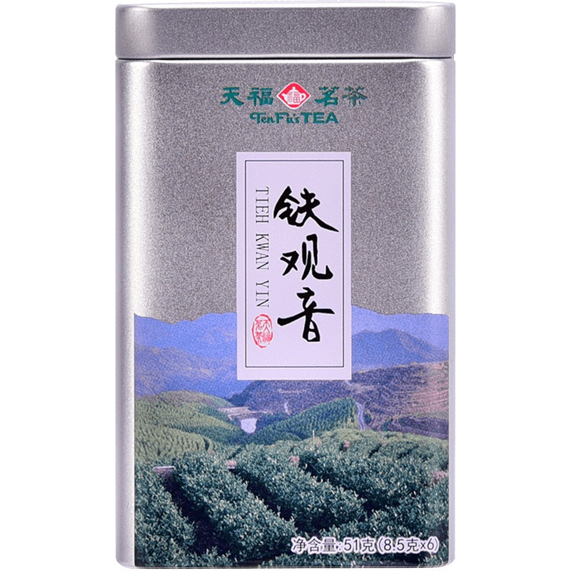天福茗茶铁观音 小方罐装安溪乌龙茶 新茶51g